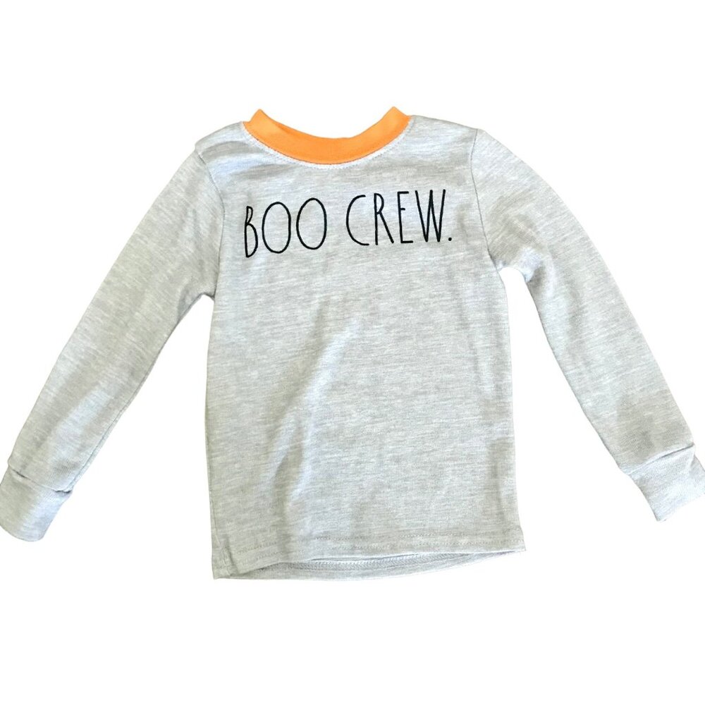 Rae Dunn Boo Crew Halloween Toddler Long Sleeve Unisex P.J Shirt. Size 24 Months